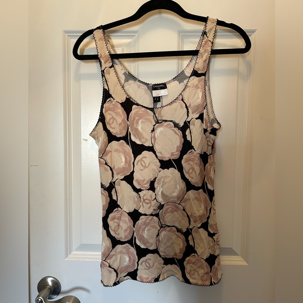 Authentic Chanel rose tank top
